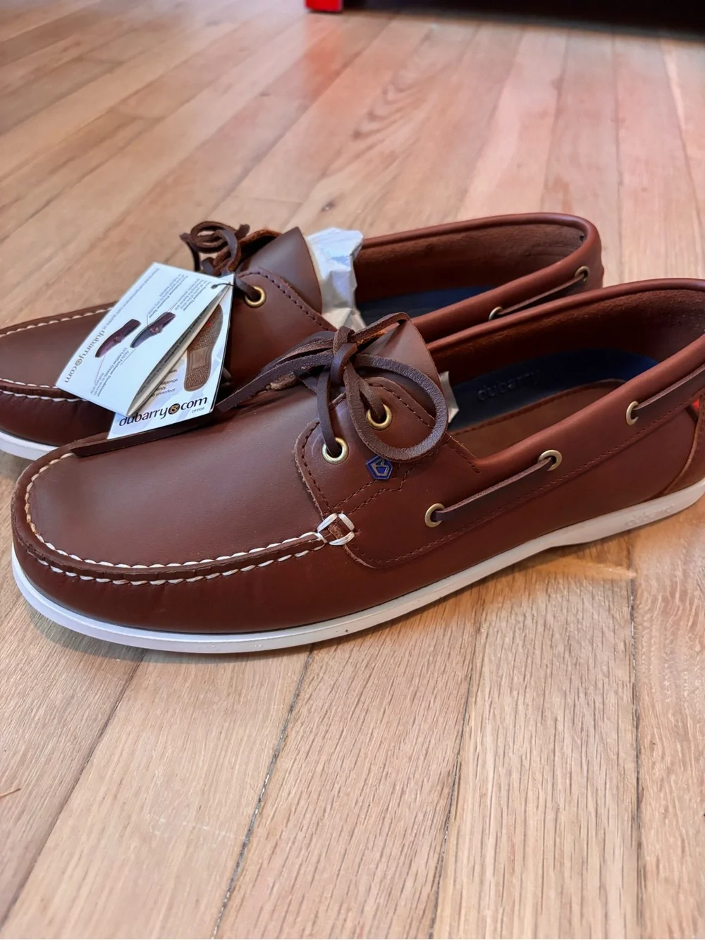 Dubarry of Ireland Port Brown Leather Deck Shoes Boat Shoes EU 44 NWT